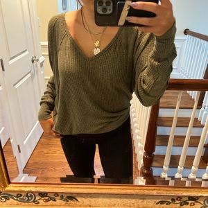 Beautiful green cozy free people sweater